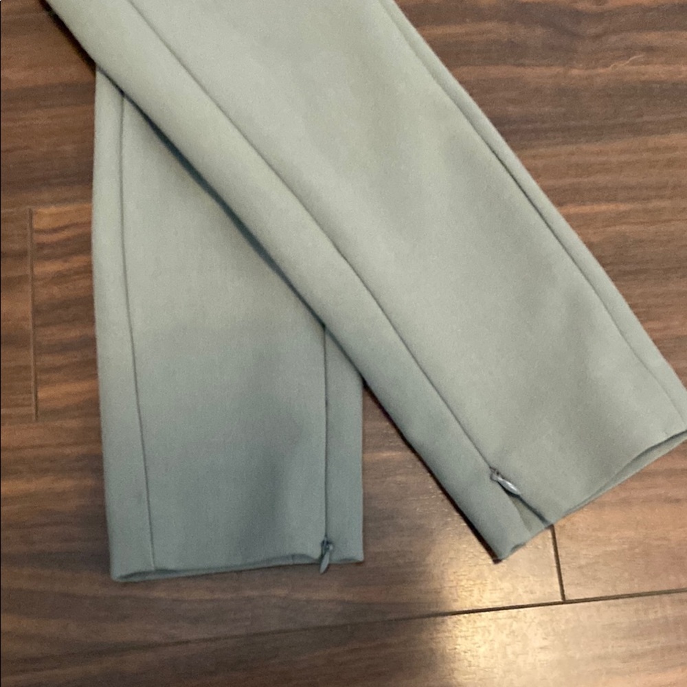 Club Monaco Green Slim Trousers with zippers - Picture 3 of 9